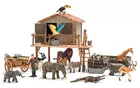 Woodyland, stacja ratunkowa safari, dzikie zwierzęta, zestaw figurek, 59 elementów