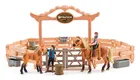 Woodyland, zagroda z końmi, szkoła jeździecka, zestaw figurek, 22 elementy