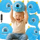 Xqmax, piłka pluszowa emoji z rączkami, niebieska, 23 cm