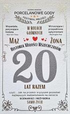 Yeku, karnet, 20 rocznica ślubu, porcelanowa