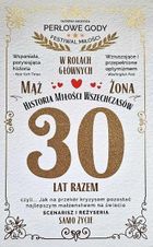 Yeku, karnet, 30 rocznica ślubu, perłowa