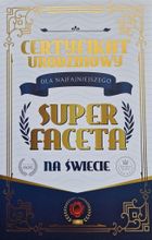 YEKU, karnet Certyfikat Urodzinowy Super Faceta