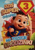 YEKU, karnet, Urodziny 3 chłopiec, Superbohater