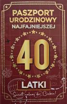 YEKU, karnet urodziny 40 Nowy paszport, damskie