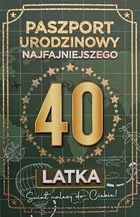 YEKU, karnet urodziny 40 Nowy paszport, męskie