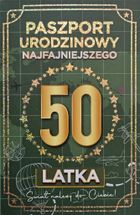 YEKU, karnet urodziny 50 Nowy paszport, męskie