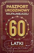 YEKU, karnet urodziny 60 Nowy paszport, damskie