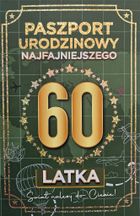 YEKU, karnet urodziny 60 Nowy paszport, męskie