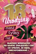Yeku, karnet z nakładką na butelkę, 18 Urodziny