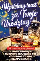 Yeku, karnet z nakładką na butelkę, Urodziny