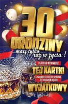 Yeku, karnet z naklejką, Urodziny, 30