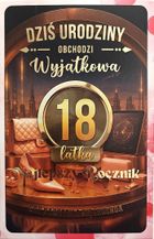 YEKU, karnet z wymiennymi rocznikami 18 damska