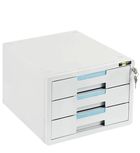 Yellow One, szafka na dokumenty, 3 szuflady, szara