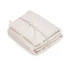 Yoonco, muślinowy zestaw: poduszka i kołderka, krem