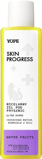 Yope, Skin Progress, micelarny żel pod prysznic water fruits, 200 ml