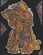 Yorkshire Terrier. Kolorowanka welwetowa A4