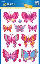 Z-Design, błyszczące naklejki foliowe w dużym formacie, motyle