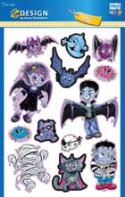 Z-Design, błyszczące naklejki foliowe w dużym formacie, wampiry