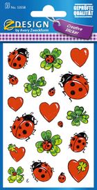 Z-Design, naklejki, czterolistna koniczyna, biedronka