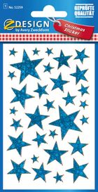 Z-Design, naklejki foliowe, niebieskie gwiazdy