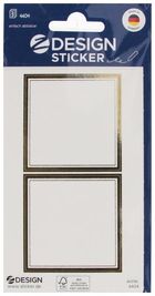 Z-Design, naklejki, ramka kwadratowa, złota