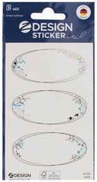 Z-Design, naklejki, ramka owal, kwiatowa