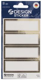 Z-Design, naklejki, ramka prostokąt, złota