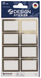 Z-Design, naklejki, ramka prostokąt, złota