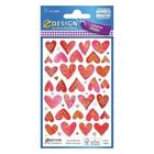Zdesign, naklejki papierowe, wytłaczane serca