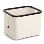 Zeller, organizer tekstylny kremowy, bambus, 40-33-30 cm