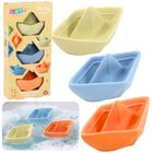 Zestaw gumowych łódek, zabawki do kąpieli, 3 szt.