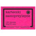 Ziemia Obiecana, karteczki samoprzylepne, fluo, 100 kartek, różowe, 50-75mm