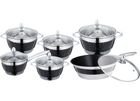 Zilner, garnki, Elegance black, 12 elementów