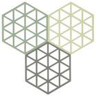 Zone Denmark, Triangles, podkładki pod naczynia, rosemaru/matcha/olive taupe, 3 szt.