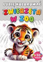 Zwierzęta w zoo. Kolorowanka + 50 naklejek