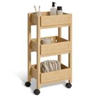 5five Simply Smart, Cane, wózek kuchenny na kółkach, plecionka wiedeńska, 39,6-30-85,5 cm