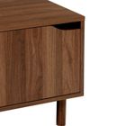 5five Simply Smart, Slidy, stolik kawowy z zamkniętymi półkami, kolor ciemnego drewna, 108-60-42 cm