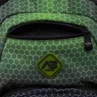 Abag, plecak szkolny, 3-komorowy, hexagon green ombre