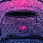 Abag, plecak szkolny, 3-komorowy, hexagon pink ombre