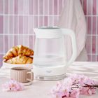 Adler, czajnik elektryczny, szklany, LED, 1,8l