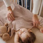 BabyOno, kocyk bambusowy, jasny beż, 75-100 cm