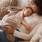 BabyOno, kocyk bawełniany z ociepleniem, jasny beż, 75-100 cm