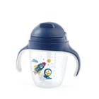 BabyOno, kubek niekapek z obciążoną słomką, niebieski