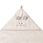 BabyOno, okrycie kąpielowe bambusowe z kapturkiem, jasny beż, 100-100 cm