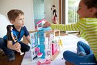 Barbie, dwupoziomowy domek Barbie, zestaw z lalką i akcesoriami