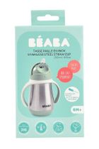 Beaba, bidon termiczny, ze słomką, sage green, 250 ml