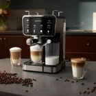 Berdsen, ekspres do kawy kolbowy, ze spieniaczem do mleka, 20 bar, czarny, BD-773