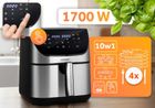 Berdsen, frytkownica beztłuszczowa, air fryer, 1700W, srebrny, 8l, BD-659