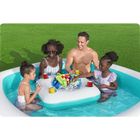 Bestway, basen dmuchany z pływającym stolikiem, kwadratowy, 218-218-48 cm