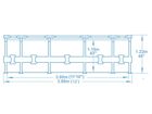 Bestway, basen ogrodowy, stelażowy, zestaw 6w1, 366-122 cm